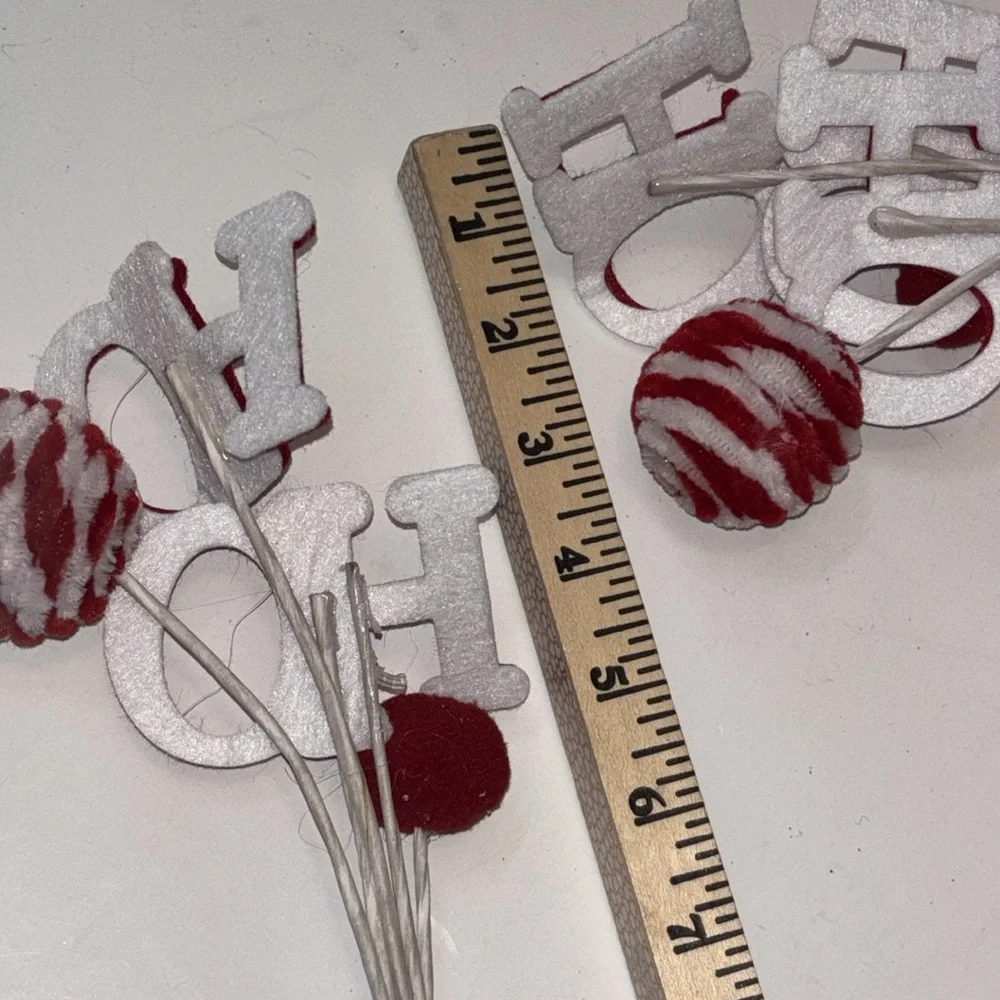 Red and White Christmas Tree Ornaments Candy Cane Sugar Christmas Theme NWOT